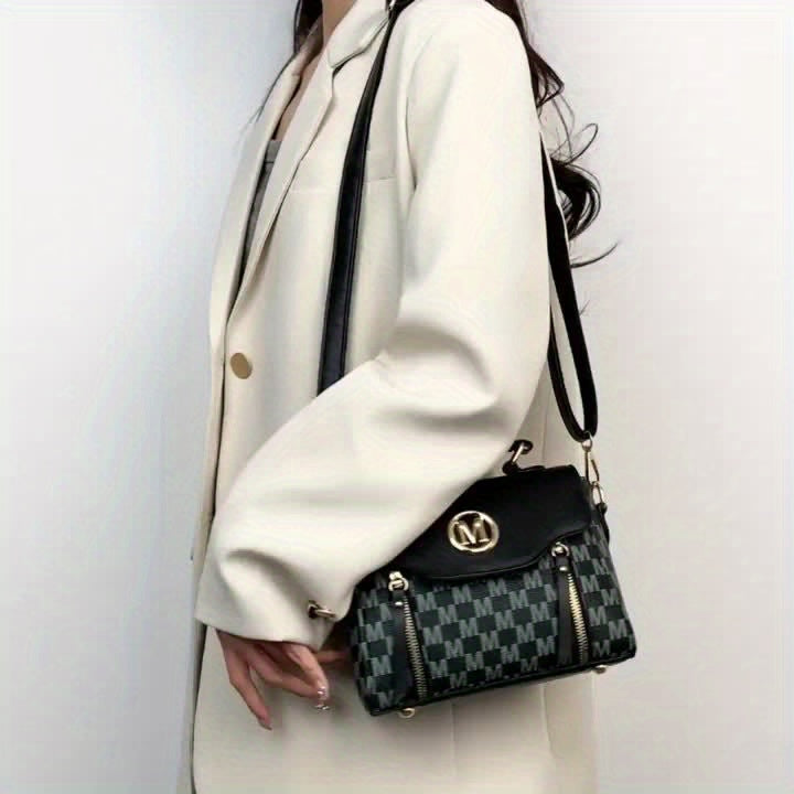 Elegant Vera Cross – Correa Ajustable y Detalles Dorados